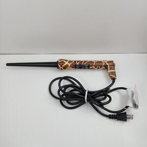 Iso Professionals Curling Iron Twister Clipless Giraffe Heat Wand *Tested*Works